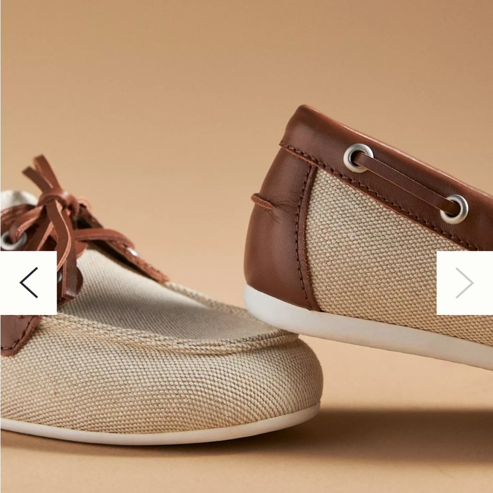 Elegant Brown and Cream Women's Loafers BIBI LOU BOAT SHOES with tags/packaging - Picture 3 of 4